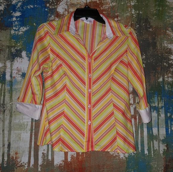 Vibrant Striped Shirt - Picture 1 of 4